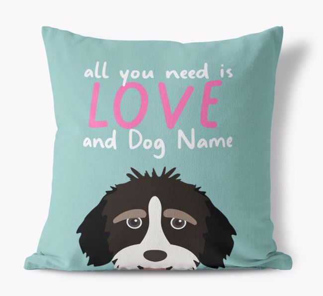 All You Need Is Love: Personalized {breedFullName} Canvas Pillow